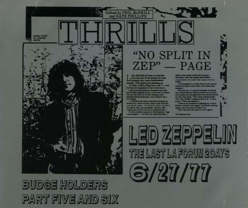 Led Zeppelin: The Last LA Forum 2 Days - Part Five And Six (Budge Holders)