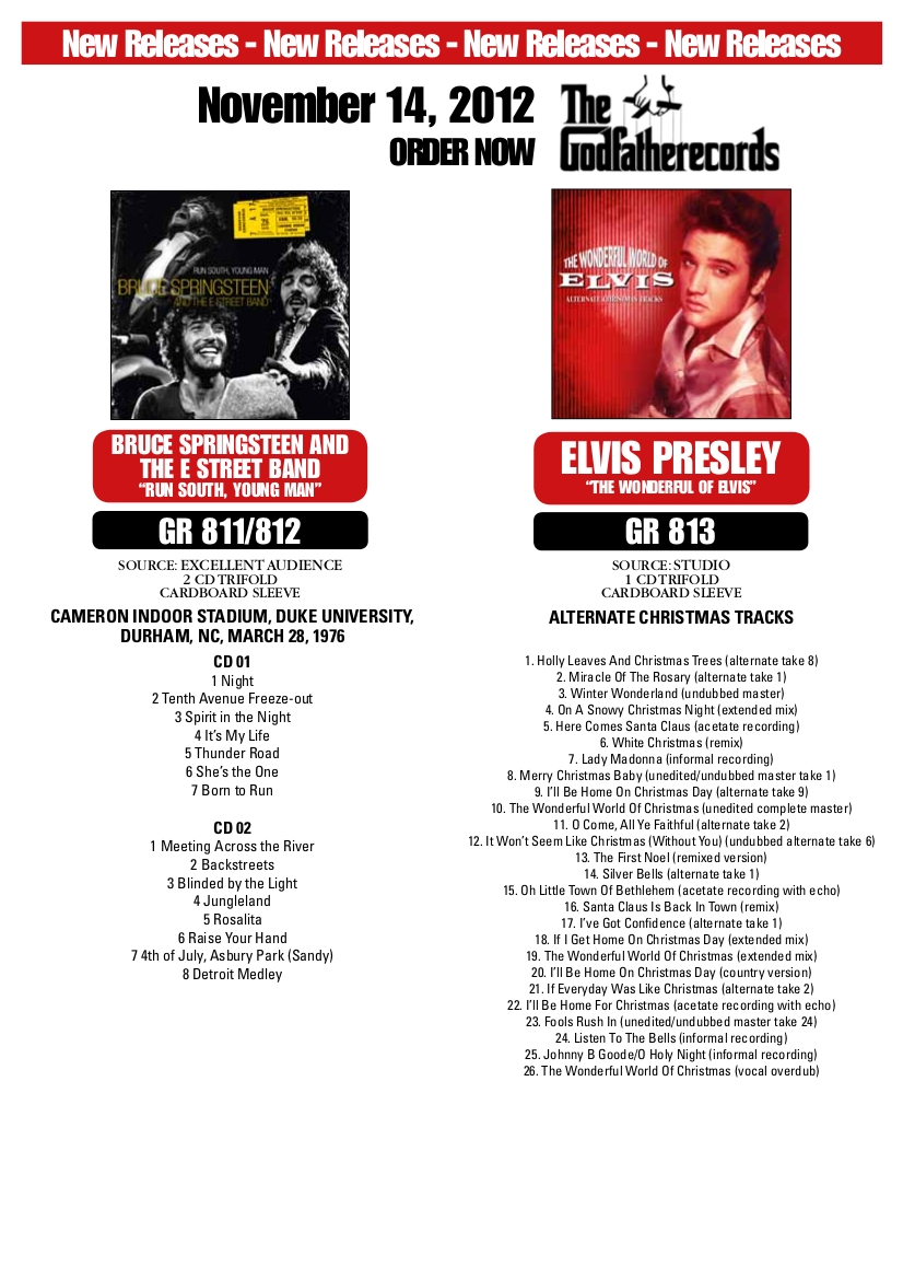 Illustration de publicité originale de The Godfather Records (14 Novembre 2012)